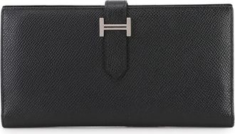 Hermès Black Epsom Leather Long Wallet (Bi-Fold) (Pre-Owned)