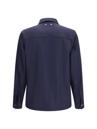 Jacob Cohen Fleece Wool with Faux Fur Lining Jacket - Navy