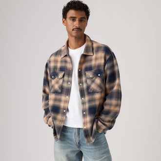 Levi's Boxy Western Shirt - Mens - 2XL - Brown
