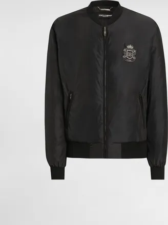 Dolce & Gabbana Jacket With Patch - Man Coats And Jackets Black 44