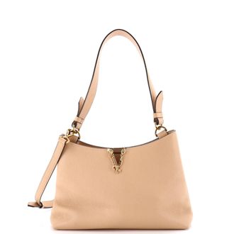 Versace Virtus Hobo Leather Small