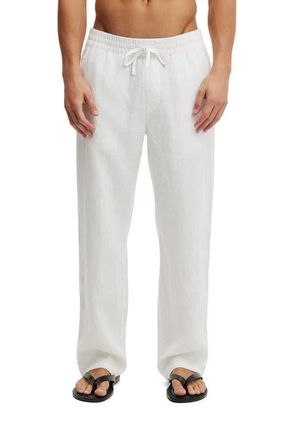 Cotton On Mens Baggy Linen Pant in White at Nordstrom, Size X-Small