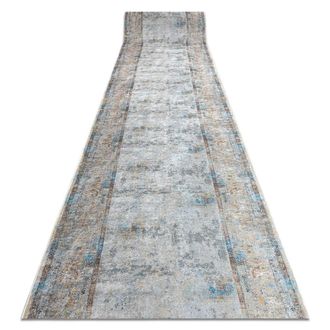RugsX RugsX Anti-Slip Lotus Runner in Grey | Size: 100 cm x 530 cm