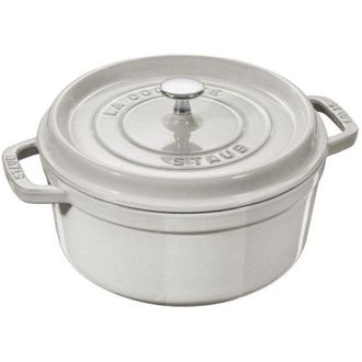 Staub Cazuela Redonda Trufa Blanca 28 Cm Fundici&oacute;n Esmaltada