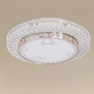 Trade Shop Trade Shop - Copy Of Plafoniera Da Soffitto 65w &Oslash;50cm Led Design A Strati Cristalli Fiori Luce Fredda 08220