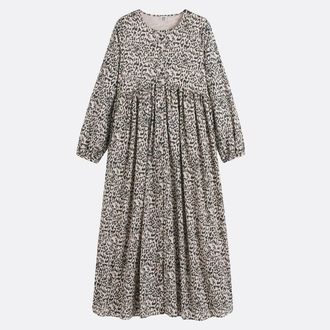 La Redoute Collections Maxi-jurk met dierenprint, Signature SUZIE