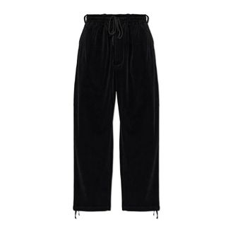 Yohji Yamamoto Pantaloni dritti in velluto a coste - - Trousers - Uomo - Nero - L
