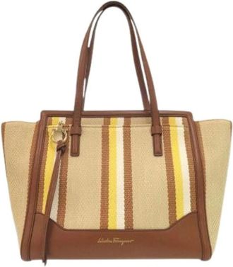 Ferragamo Pre-owned Tote Bags, female, Multicolor, Size: ONE SIZE Pre-owned The Amy Tote Bag