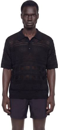 Laneus Lightweight Jacquard Knit Polo