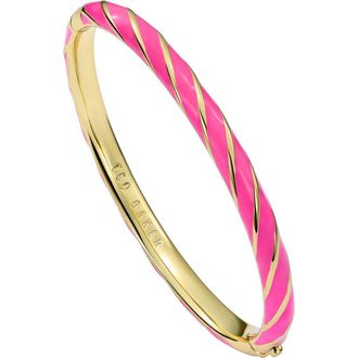 Ted Baker Trinity Twist Enamel Hinge Bracelet in Metallic Gold/Bright Pink at Nordstrom