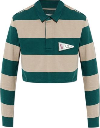 Emporio Armani Cropped Polo met Patch - Dames - Polos - Groen - S - Katoen - Tops