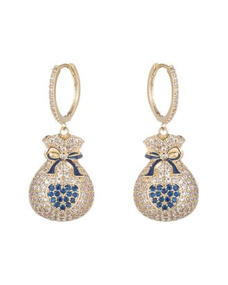 Eyecandy LA Eye Candy La Cz Money Bag Earrings