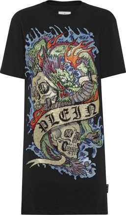 Philipp Plein Korte T-Shirtjurk Tattoo
