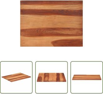 vidaXL vidaXL Tavolo in acacia - Piano Tavolo in Legno Massello di Acacia 25-27 mm 60x80 cm