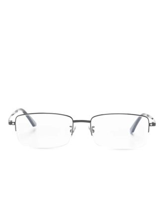Cartier rectangle-frame glasses - unisex - Titanium - 56 - White