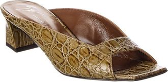Giuseppe Zanotti Mya 45 Croc-Embossed Leather Sandal