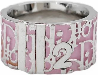 Dior Silver Pink Band Ring (Pre-Owned)