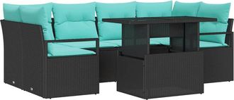 vidaXL Conjunto De Sof&aacute; De Jard&iacute;n 7 Uds. 6-n&uacute;mero De Plazas Vidaxl
