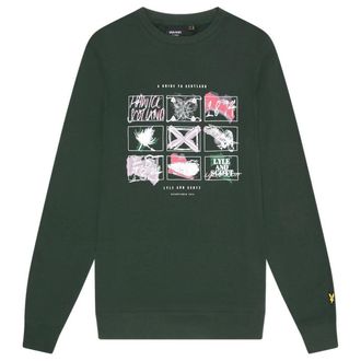 Lyle & Scott Heren A Guide To Scotland Grafisch Sweatshirt (Teal)