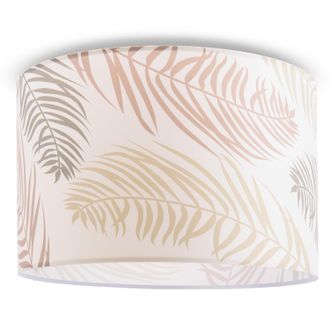 Paco Home L&aacute;mpara Techo Luminaria Suspensi&oacute;n Sal&oacute;n Dormitorio Palmeras Pastel Moderna E27 Verde (&oslash;38cm), Luz De Techo - Blanco - Paco Home