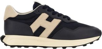 Hogan H601 Allacciata H Patch - Heren - Sneakers - Blauw - 45 EU - Leer - Schoenen