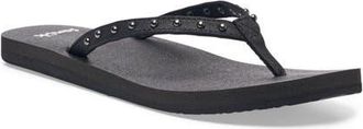 Sanuk Yoga Joy II Stud Flip Flop in Ojai Black at Nordstrom, Size 10