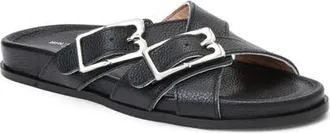 Bruno Magli Genesis Slide Sandal in Black Tumbled at Nordstrom, Size 7.5
