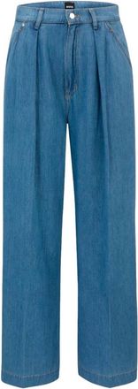 HUGO BOSS Denim Wide Leg - Dames - Loose Fit Jeans - Blauw - W30 L32 - Denim - Jeans