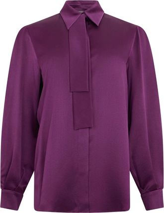 Alberta Ferretti Shirt met kraag - Dames - Overhemden - Paars - S - Overhemden
