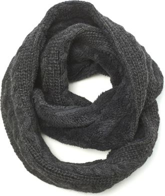 Nirvanna Designs Trinitas Lined Infinity Scarf in Charcoal at Nordstrom
