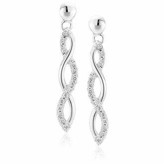 Vir Jewels 1/4 cttw Lab Grown Diamond Dangle Earrings in Sterling Silver With Push Backs For Women