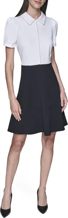 Karl Lagerfeld Karl Lagerfeld Scuba Fit & Flare Dress