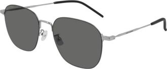 Saint Laurent Ladies Black Rectangular Sunglasses SL388/KWIRE 001