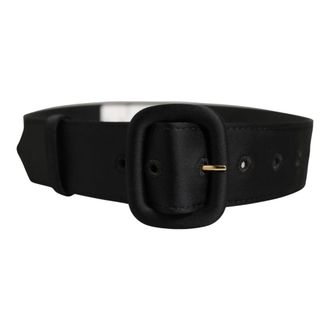 Dolce & Gabbana Cintura in tessuto larga con fibbia ovale - - Accessories - Donna - Nero - ONE SIZE