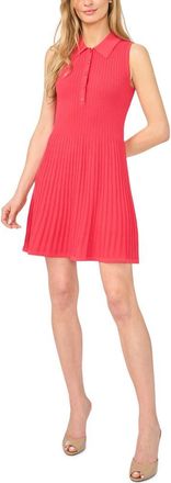 Ted Baker Molly Sleeveless Rib Polo Minidress in Red Kiss at Nordstrom, Size X-Small