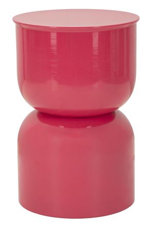 Mauro Ferretti Mesa de centro de metal fucsia brillante, &Oslash; 31x46 cm