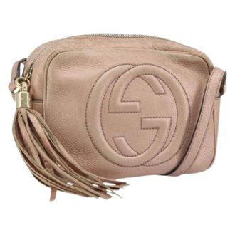 Gucci Pre-owned Vintage Schoudertas - Dames - Pre-owned - Roze - Maat: ONE Size Leer