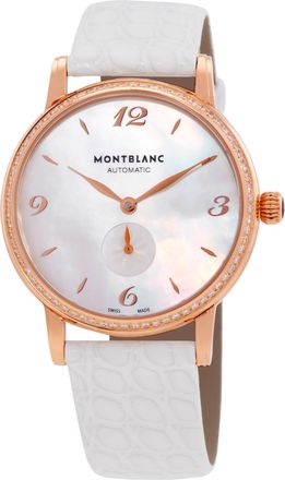 Montblanc Star Classique Automatic White Mother of Pearl Dial Ladies Watch 107958