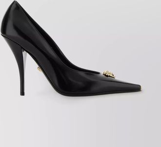 Versace leather pointed-toe pumps