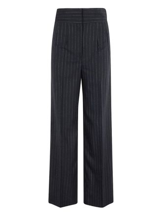 Erika Cavallini Semi Couture pinstripe pleated trousers - Blue