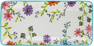 Euroceramica Charlotte 14.5In Rectangular Serving Tray