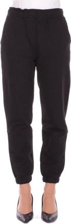 Lacoste Broeken, Dames, Zwart, M, Katoen, Zwarte katoenen broek met zakken