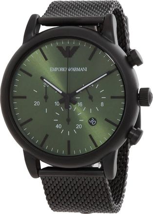 Emporio Armani Chronograph Quartz Green Dial Mens Watch AR11470