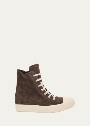 Rick Owens Suede High-Top Sneakers