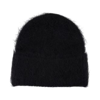Toteme Alpaca Gebreide Muts - Dames - Hoeden - Zwart - ONE Size - Accessoires