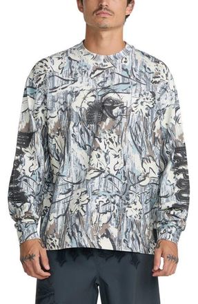 Rvca x Tapout Long Sleeve Heavyweight Cotton Jersey Graphic T-Shirt in Camo at Nordstrom, Size Xx-Large