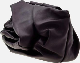 Burberry Womens Rose Leather Clutch Bag - Black - Size: UNI