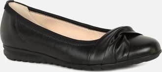 Gabor Womens Scene Womens Ballet Pumps - Black Lea - Size: 7.5