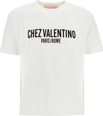 Valentino Garavani Chez Valentino Paris/Rome T-Shirt - Heren - T-shirts - Wit - L - Tops
