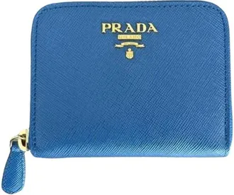 Prada Blue Saffiano Leather Purse - Small 4x3